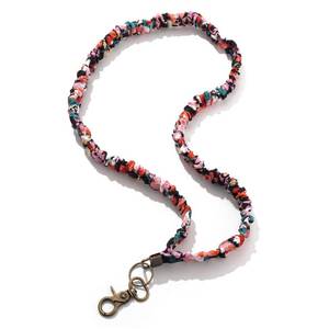 lot 12123 image: Scrunchie Lanyards for ID Badges and Keys, Cute Teacher Lanyard for Women, Nurses or Cruise, Stretchy Retractable Lanyard - Retail $10
