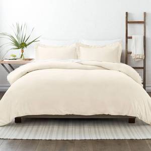 lot 12144 image: Ivory 3 Piece Duvet Cover Set FullQueen  by Simply Soft - Retail $353