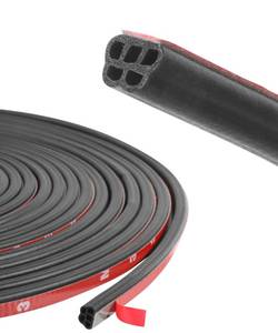lot 12147 image: RACOONA 33 Feet Weather Stripping,Rubber Seal Strip,Car Accessories Self Adhesive 5-Hole Car Door Seal Strip,Automotive Weather Stripping,Universal Auto Weatherstrip,Fit for Cars,Trucks,RVs,Boats - Retail $6