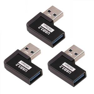 lot 12171 image: Pastall USB 3.2 90 Right Angle Adapter, 10Gbps USB A Male to Female Connector, Supports Data Transfer and OTG Charging - Retail $7