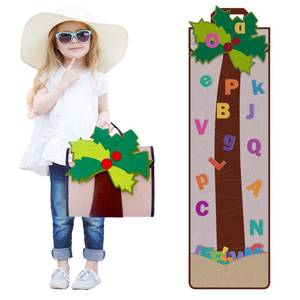 lot 12173 image: CHEFAN Letter Tree, Coconut Tree Alphabet Bag for Early Education Storytelling, Felt Story Board Set Props from The Childhood Favorite Book, Felt Board for Wall Teaching Home Classroom Play - Retail $24