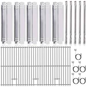 lot 13369 image: Grill Replacement Parts for Nexgrill 720-0882A Evolution Infrared Plus 5-Burner, Nexgrill 720-0882A Grill Cooking Grate, Heat Plate, Burner Tube and Igniter for Nexgrill Evolution Infrared Plus Parts. - Retail $81