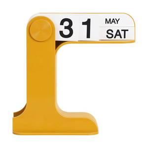 lot 13380 image: EASEYA Desk Calendar Standing Flip, Creative Perpetual Flip Calendar, Durable PP Material Daily Desktop Calendar with Large Display, Simple Sleek Desk Accessories for Home Office Decor, Mustard Yellow - Retail $14