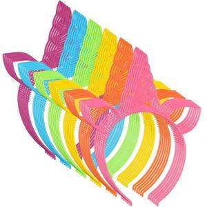 lot 13384 image: meekoo 60 Pcs Halloween Unicorn Headband Bulk Unicorn Birthday Plastic Headband for Party Accessories - Retail $22