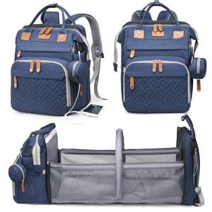 lot 13397 image: Astro alan Baby Diaper Bags with Changing Station, Waterproof Diaper Bag Backpack for Moms Dads with USB Charging Port, Baby Shower Gifts, Large Capacity diaper backpack, Blue - Retail $41