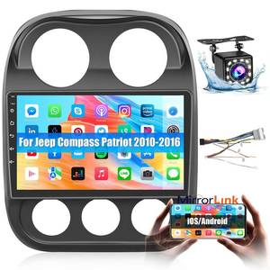 lot 13411 image: Car Radio for Jeep Compass Patriot 2010 2011 2012 2013 2014 2015 2016 10.1 Inch Android Touch Screen for Compass Patriot Car Stereo with GPS Navigation5GHz WiFiBluetooth  Backup Camera - Retail $100