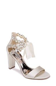 lot 13426 image: Badgley Mischka Womens EVERAFTER Heeled Sandal, Ivory, 10 - Retail $120