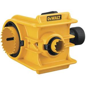 lot 14000 image: DEWALT Door Lock Installation Kit, C-Clamp Design, For Metal or Wood Doors, 2 Adjustable Bushings, Easy Installation (D180004) - Retail $40