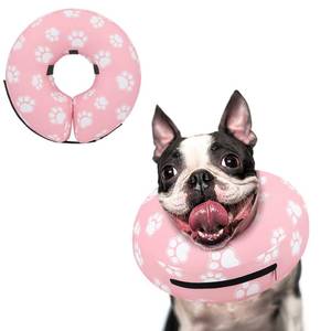 lot 14027 image: Supet Inflatable Dog Cone Collar Alternative After Surgery, Doggie Neck Donut Collar Recovery ECollar for Post Surgery, Soft Dog Cone for Small Medium Puppies Cats - Retail $3