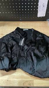 lot 14441 image: Oobeaz Black Button-Up Shirt - Size L - Retail $25