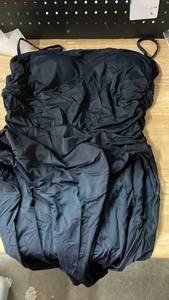 lot 14445 image: Black One-Piece Ruched Swimsuit Size XL - Retail $15