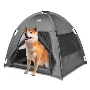 lot 14464 image: Cat Tent OutdoorIndoor, Cat and Dog Waterproof Tent House, Outdoor Dog Bed Washable, IndoorOutdoor Cave Nest Bed Small Dog Tent for Cat, Bunny and Small Animal (Gray, L) - Retail $26