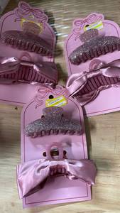 lot 14475 image: Pink Glitter Hair Clip Set - Retail $12