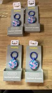 lot 14476 image: Disco Ball Keychain with Blue Ring - New in Box - Retail $12