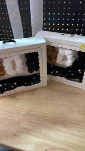 lot 14477 image: Decorative Hair Scrunchie Display Box Set - Retail $15