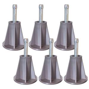 lot 14488 image: Homes Place Steel Stem Bed Frame Feet to Replace Wheels. Replacement Feet Make Your Bed Sturdy and Protect Floor. Easy to Install. Set of 6 - Retail $12