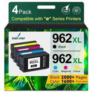 lot 14489 image: 962XL Ink Cartridges for HP 962XL Ink Cartridges Combo Pack Work for HP Officejet Pro 9015e 9010 9025e 9015 9025 9018e 9025e 9020 Printer for HP 962 (4 Pack) - Retail $50