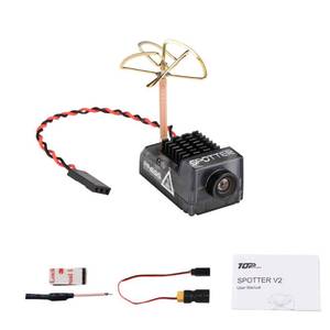 lot 14491 image: RunCam Spotter V2 FPV Camera and Transmitter Kit, 5.8G Micro AIO Cam, OSD, Integrated Mic, FOV170 Degree 700TVL, 40CH, 20MW-200MW Adjustable - Retail $50