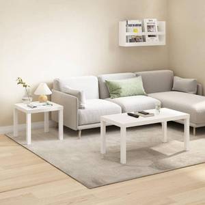 lot 15407 image: Furinno Classic 39 in. White Rectangle Wood Coffee Table has chip - Retail $54