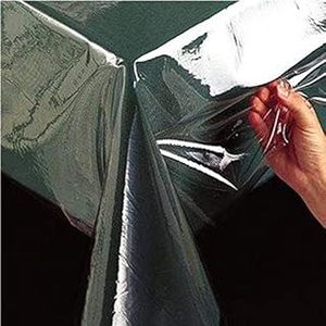lot 15419 image: Benson Mills Heavy Duty Clear Plastic Tablecloth Protector (70 x 126in Rectangular) (B08M48R51Q) - Retail $21in