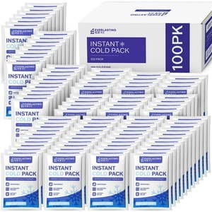 lot 15422 image: Everlasting Ice RX Instant Ice Packs Cold Compress Disposable Ice Packs for Pain Relief and Minor Injuries  100-Pack - Retail $70