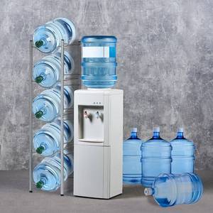 lot 1391 image: 5-Tier Silver Gallon Water Jug Rack - Retail $49