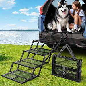 lot 1419 image: Linvivon 5-Step Folding Pet Stairs - Retail $45