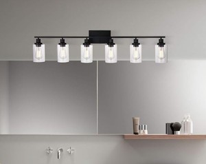 lot 5934 image: Modern 6-Light Bathroom Vanity Fixture Model B33002PB - Retail $200