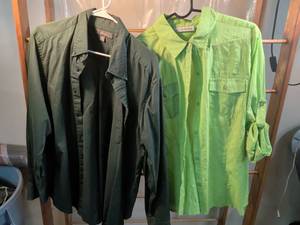 lot 68 image: Croft & Barrow and Sag Harbor Womens Button-Down Shirts Set of Two Size L and XL