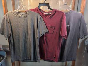 lot 75 image: Lot of 3 Mens T-Shirts - Banana Republic, ROWM & More Size M and L