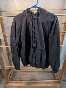 lot 168 image: Faded Glory Mens Black Zip-Up Hoodie Size Large