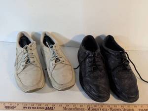 lot 178 image: Rockport Mens Shoes 2 Pairs Tan Black Lace-Up Oxford
