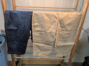 lot 201 image: 2-Piece Pants Bundle XXL2XG 20 Size Navy Khaki Beige