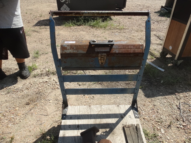 lot 5545 image: Warehouse cart w built on toolbox