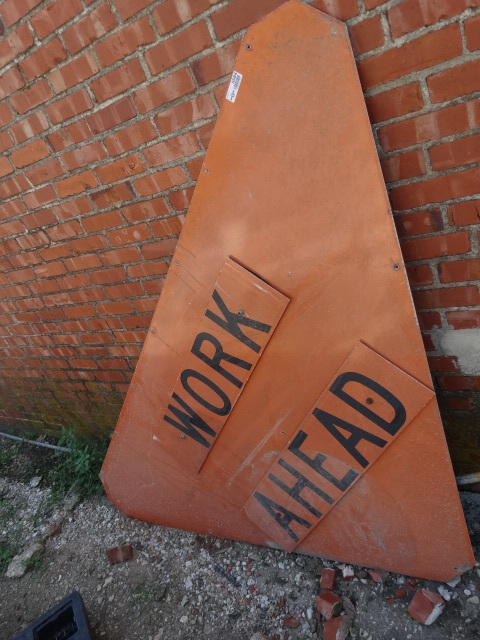 lot 5594 image: Road construction sign