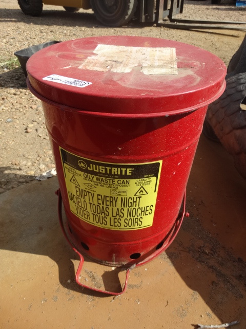 lot 5656 image: Flammable rag can