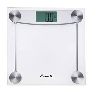 lot 5383 image: Escali Digital Glass Bath Scale for Body Weight, Bathroom Body Scale, High Capacity of 400 lb, Battery Included, Clear Glass
