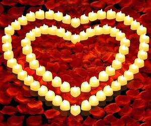 lot 5387 image: 6000 PCS Artificial Rose Petals with 72 PCS Flameless LED Tea Lights Candles Decoration for Special and Romantic Night, Wedding Anniversary, Event, Party Decoration