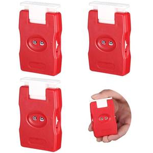 lot 5394 image: 4 Pieces Knitting Counter Stitch Needle Marking Tool Mini Crochet Stitch Knitting Stitch Plastic Knit Stitch Counter, Red