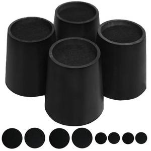 lot 5417 image: Txcucc Wooden Furniture Risers 5 Inch Black Tapered Bed Risers Set of 4, Heavy Duty Wood Bed Lifts Risers for Table, Sofa, Couch, Desk and Dresser (5in)