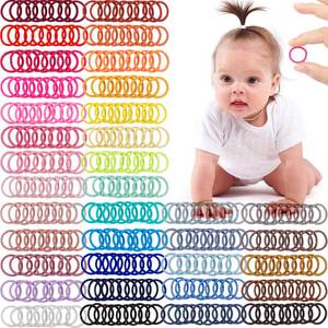 lot 5441 image: 360PCS Baby Hair Ties, 36 Multicolors Elastic Hair Ties,2cm in Diameter No Crease Finger Rubber Hair Elastics,Small Thin Hair Ponytail Holders Hair Accessories for Baby Girls Toddlers Kids