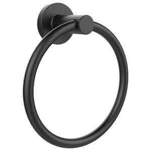 lot 5463 image: SetSail Towel Holder for Bathroom Wall Matte Black Towel Ring Stainless Steel Hand Towel Holder Heavy Duty Towel Hanger for Bath, Kitchen