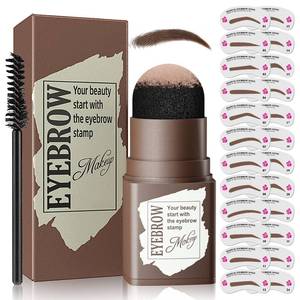 lot 5475 image: Eyebrow Stamp Stencil Kit with Eyebrow Brush, Long-Lasting Waterproof Brow Shaping Kit with Eyebrow Stencils (Medium Brown)