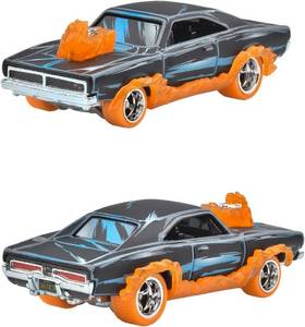 lot 5476 image: Hot Wheels Premium Marvel Ghost Rider Charger, Die-Cast Metal Car, Pop Culture Collection JBL81