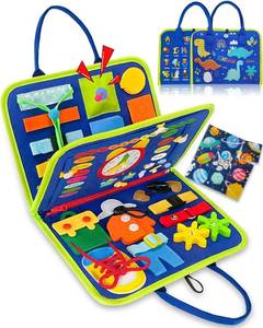 lot 5492 image: Exorany Busy Board Montessori Toys for Toddler Boys & Girls Birthday Gifts, Sensory Toys for Toddlers, Educational Travel Preschool Toddler Activities Learning Fine Motor Skills