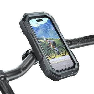 lot 5507 image: KDD Waterproof Bike Phone Holder - 360 Rotation Motorcycle Phone Mount, Fully Enclosed Touch Sensitive Design, Bicycle Phone Clamp Compatible with iPhone 16 Pro Max15141312,4-6.7 Phones