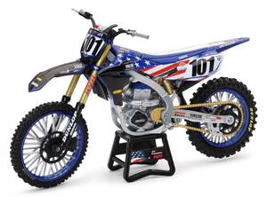 lot 5521 image: NewRay Toys Yamaha YZ450F Motocross of Nations Bike Eli Tomac Race Team Replica, 112 Scale, Kids, Gifts, Birthdays