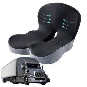lot 5529 image: dunlips Memory Foam Seat Cushion for Truck Drivers, Office Chairs Ergonomic Seat Cushion for Back, Tailbone Sciatica Pain Relief, Pressure Relief Pad for Long Sitting, Car Seat Desk Chair Use (Gray)