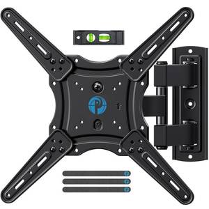 lot 5578 image: Pipishell Full Motion TV Wall Mount for 26-65 inch Flat or Curved TVs up to 77 lbs, TV Bracket Wall Mount with Articulating Arms, Extension, Tilt, Swivel, Leveling, Max VESA 400x400mm, PIMF7 LOOSE HARDWARE