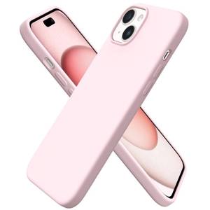 lot 5607 image: ORNARTO Compatible with iPhone 15 Plus Case 6.7, Slim Liquid Silicone 3 Layers Full Covered Soft Gel Rubber Cover Protective Phone Case with Anti-Scratch Microfiber Lining-Pink